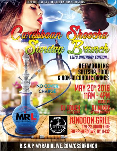 Caribbean Sheesha Sunday Brunch - May 20 2018